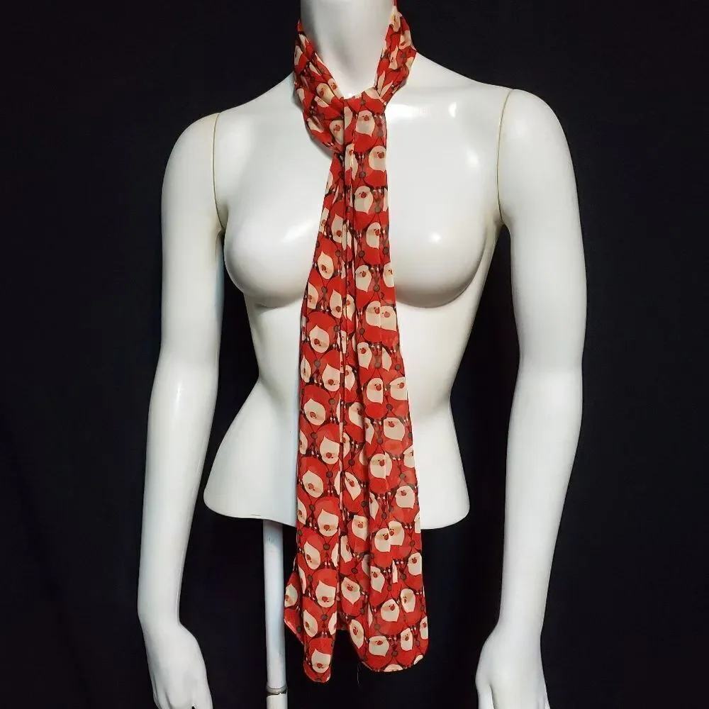 Red & Cream Santa Scarf